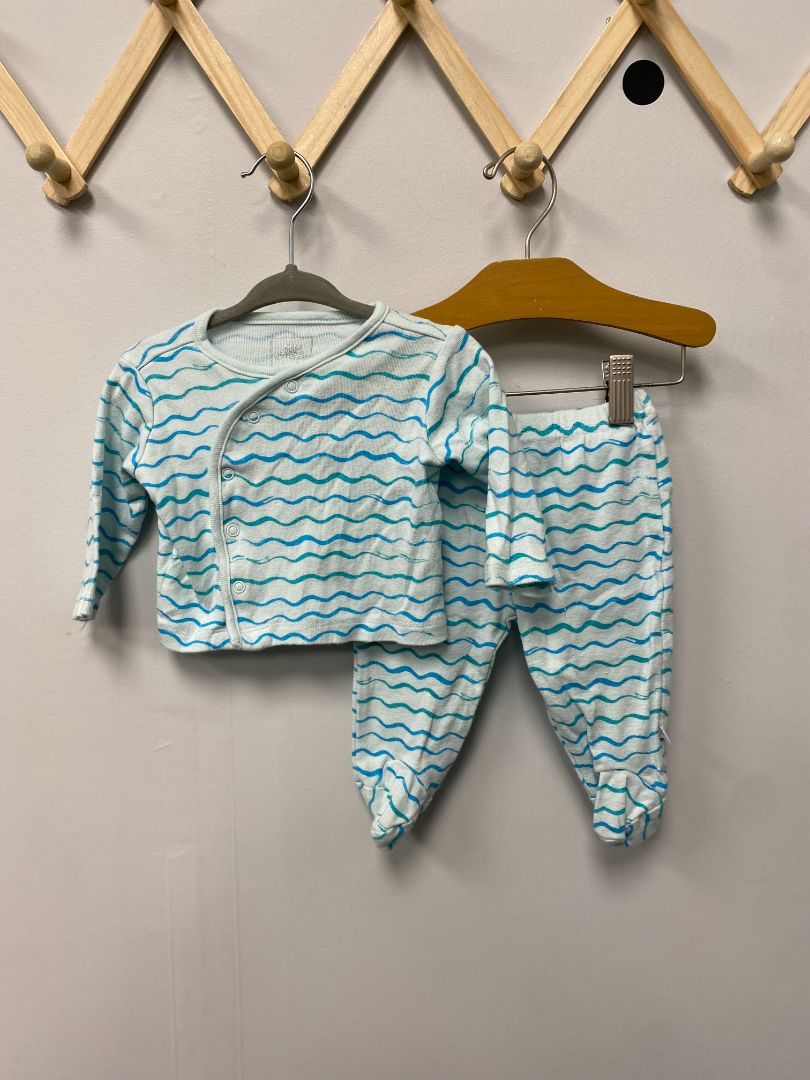 Blue Rosie Pope 2 Piece Set, 0-3M
