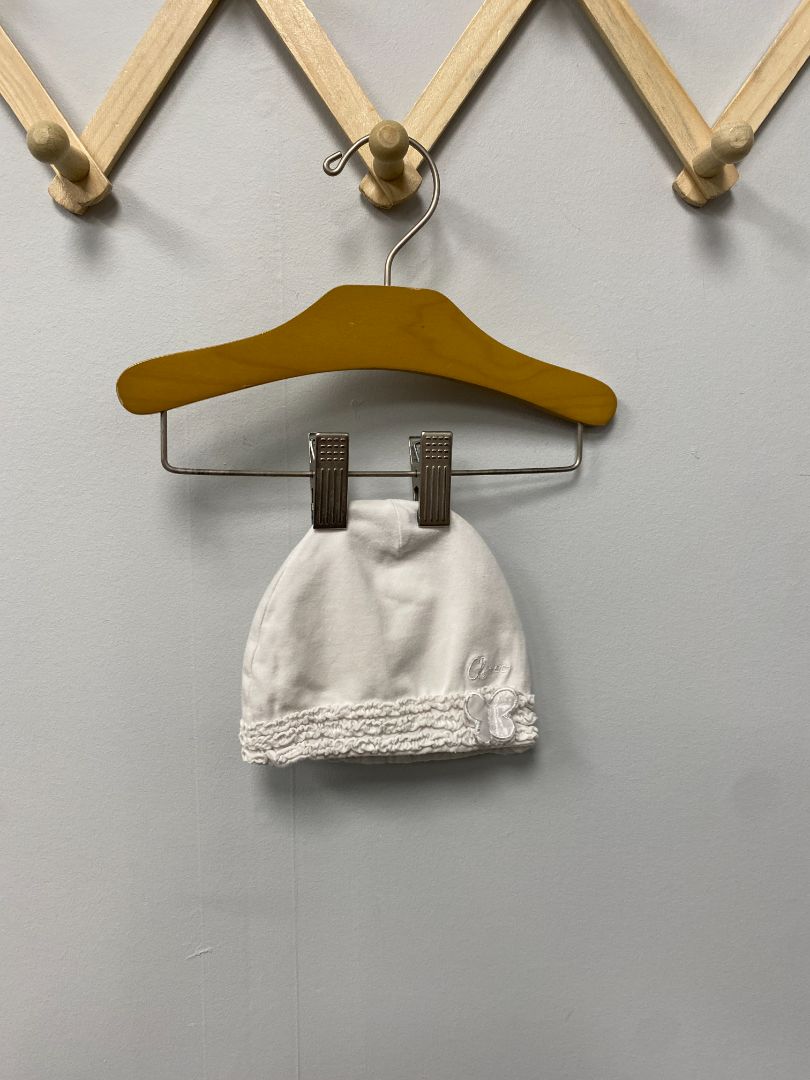 White Chicco Hat, 1-3m