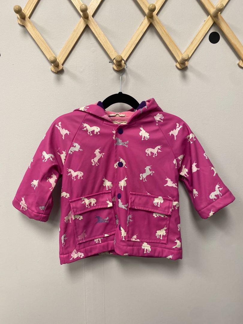 Pink Hatley Rain Coat, 12-18M