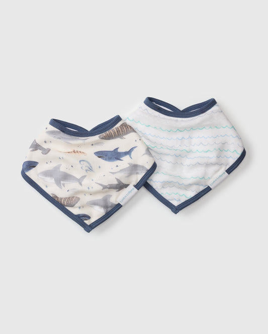Muslin Bandana Bib Set - Sharks