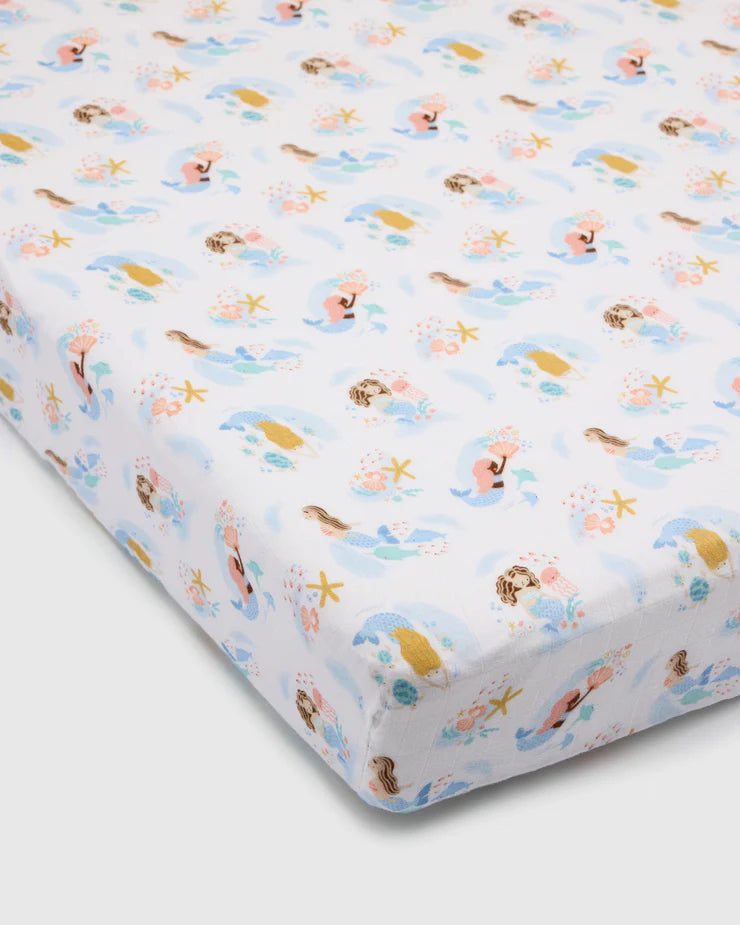Fitted crib sheet - Mermaids
