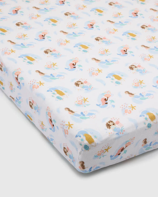 Fitted crib sheet - Mermaids
