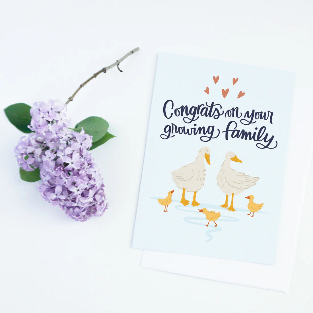 Congrats On Your Growing Family Duckling New Baby Card