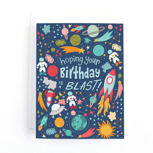 Eye Spy Space Birthday Card