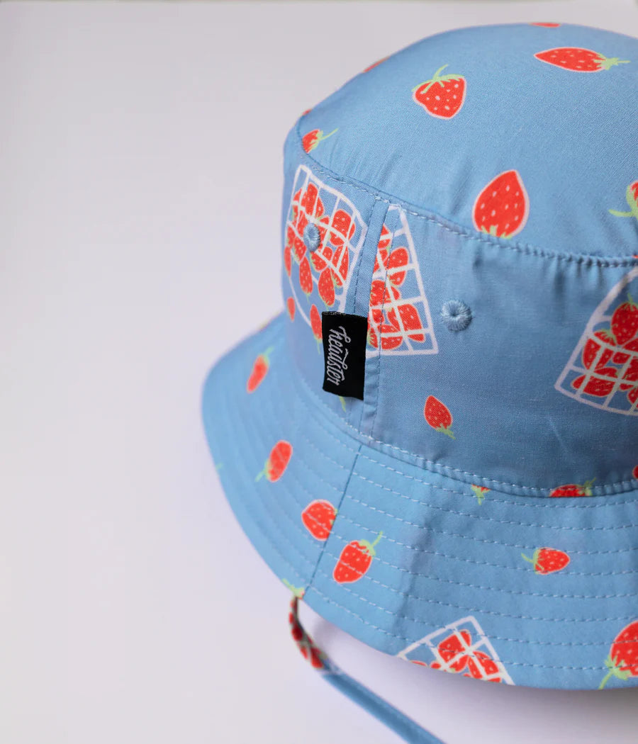 Strawberry Fields Bucket Hat - Salty Blue