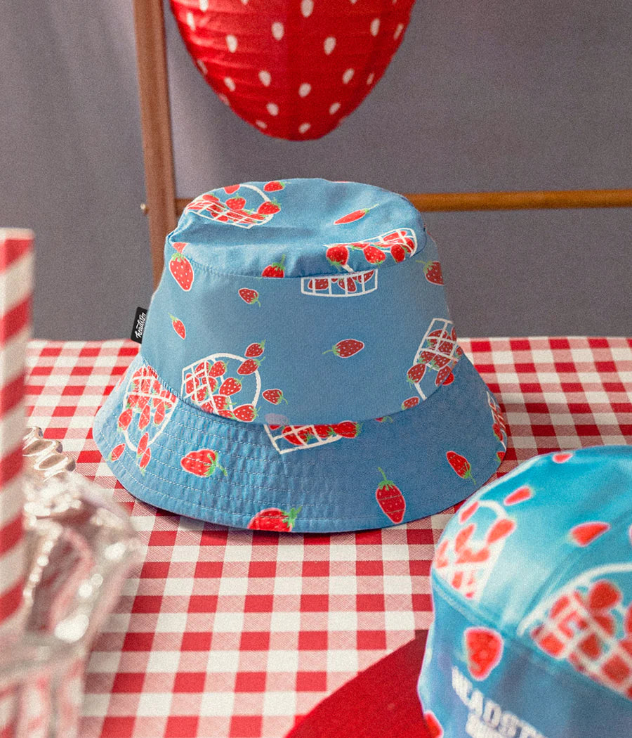 Strawberry Fields Bucket Hat - Salty Blue