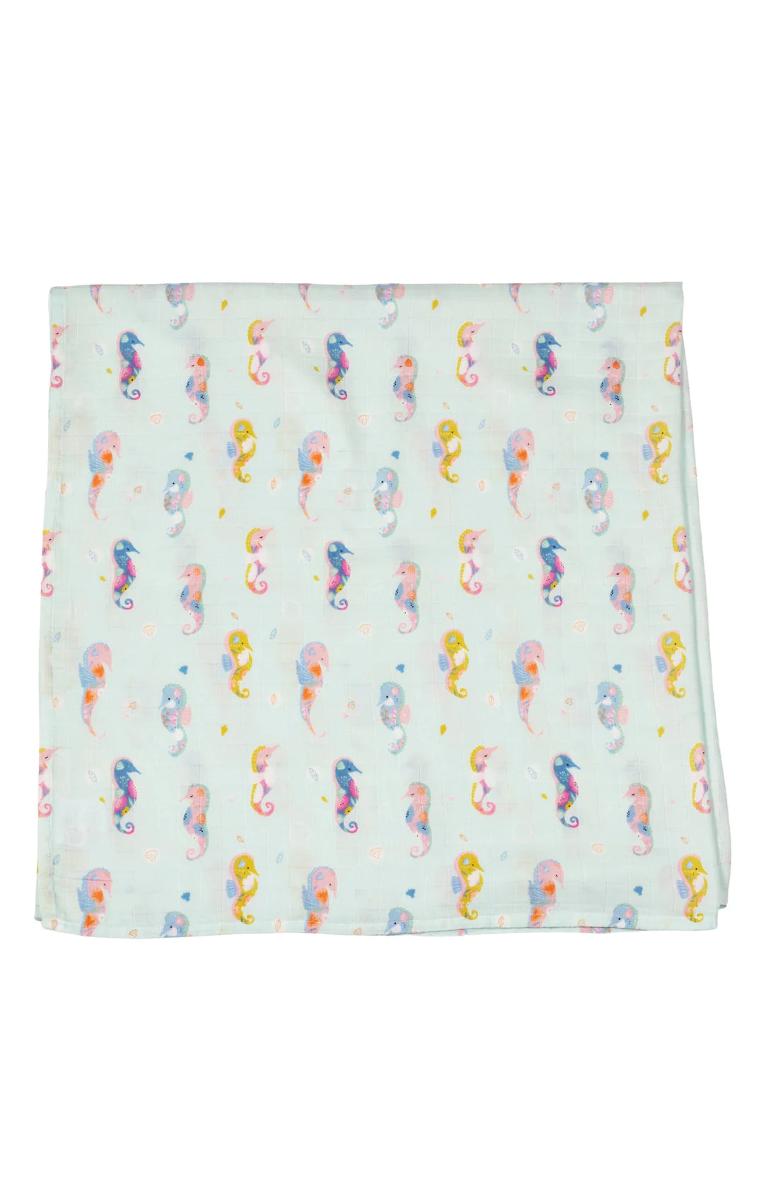 Muslin Swaddle - Painterly Seahorse