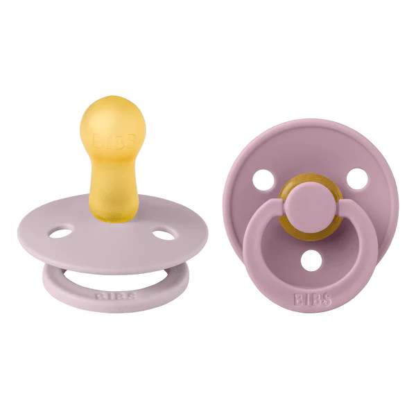 BIBS Pacifier Latex 2 Pack - Dusky Lilac + Heather