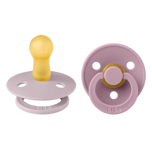 BIBS Pacifier Latex 2 Pack - Dusky Lilac + Heather