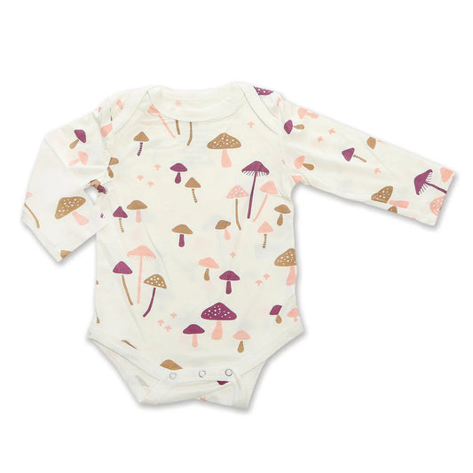 Bamboo Long Sleeve Bodysuit - Mushroom Meadow