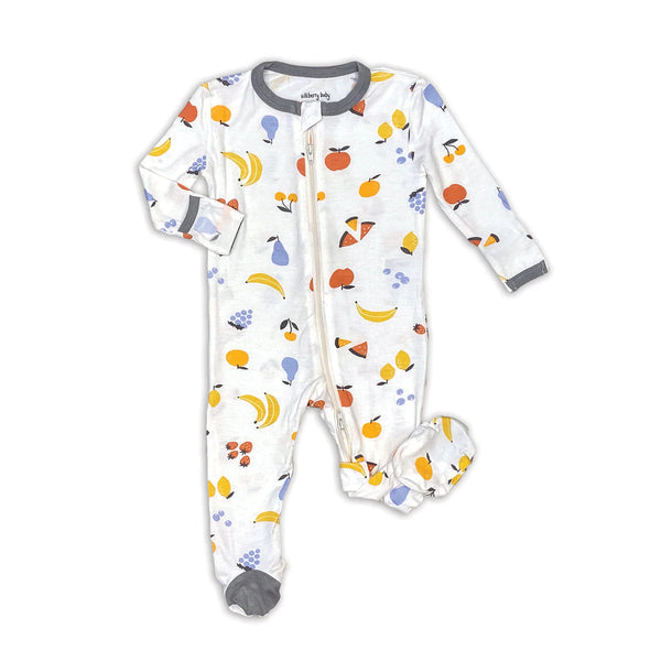 Bamboo Footed Sleeper - Fruit Salad Print