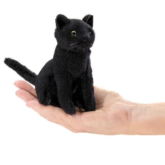 Mini Black Cat Finger Puppet