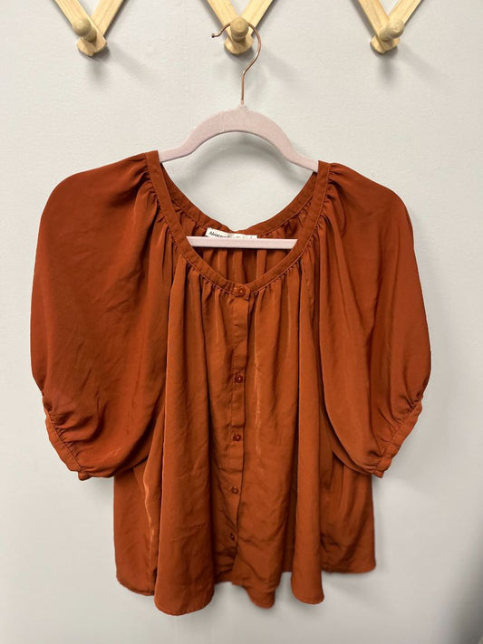 Burnt Orange Abercrombie & Fitch Dress Shirt, Women L