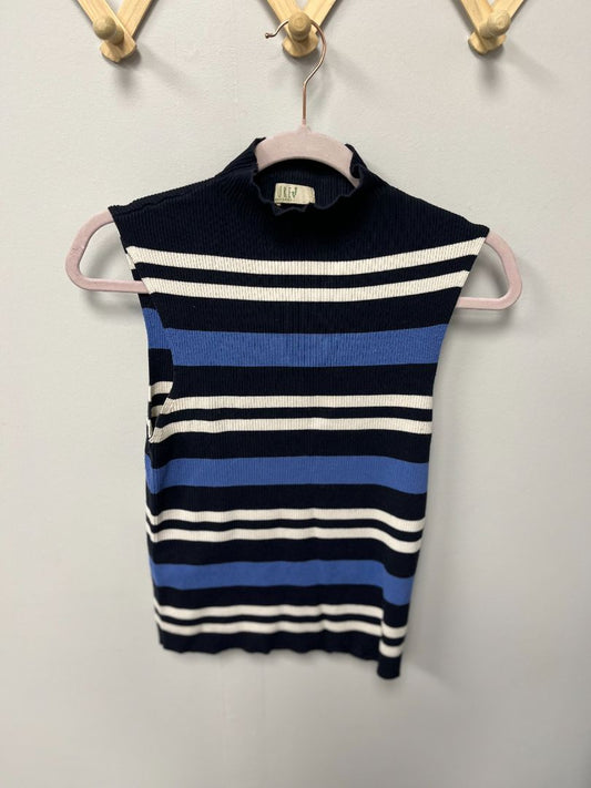 Black Striped Pure Sleveless tank, Women M