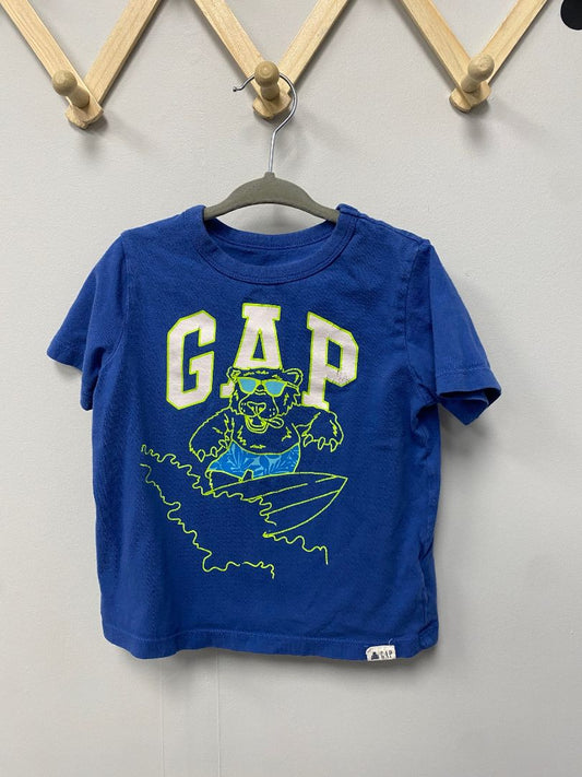 Blue Surfing Bear Baby Gap T-shirt, 3T