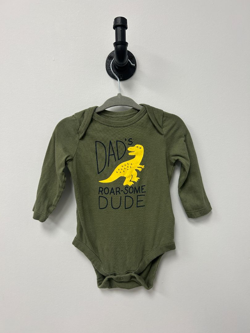 Green Dino Baby Gap Bodysuit, 3-6M