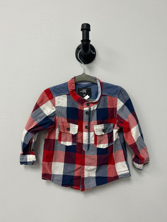 Red + Blue LOGG Plaid Shirt, 4-6M