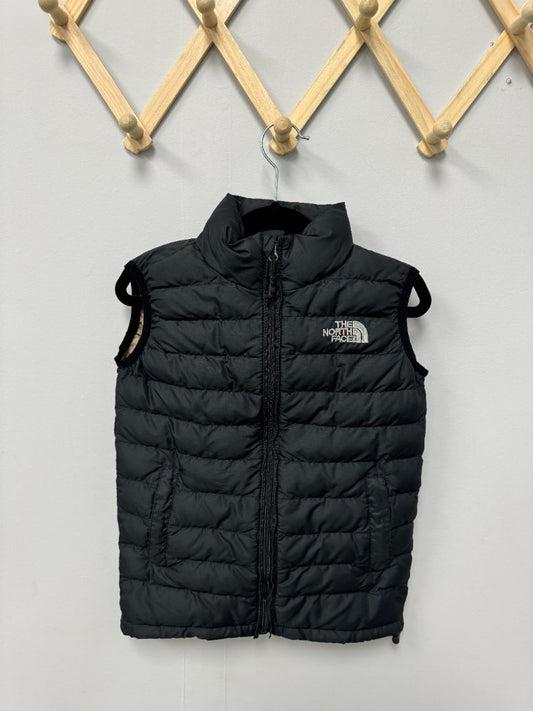 Black North Face Puffer Vest, 7Y