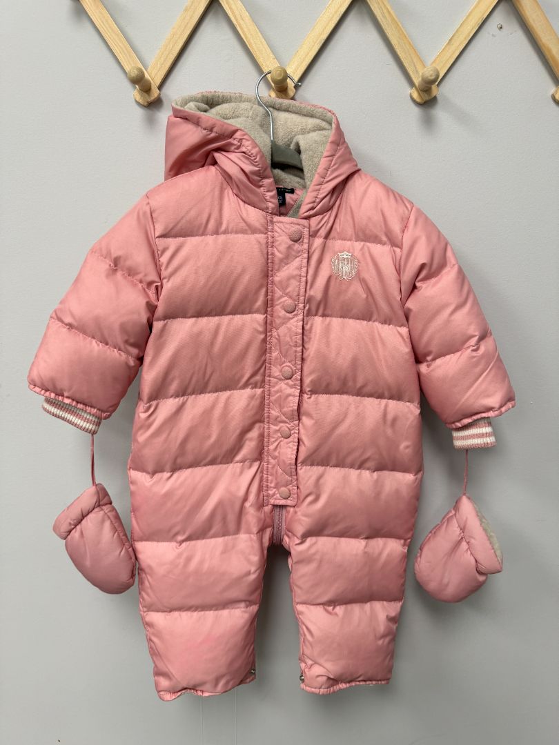 Pink Tommy Hilfiger Snow Suit, 18M