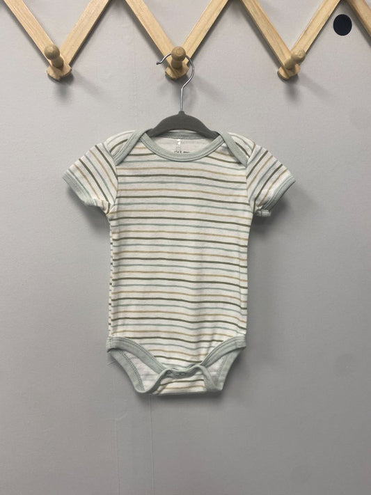 White Le Top Bebe Striped Bodysuit, 6-9M