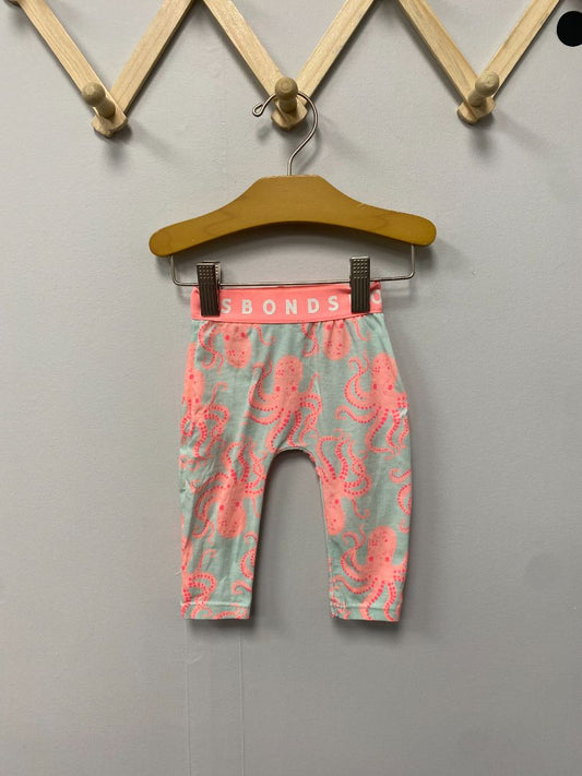 Pink Bonds Octopus Pants, 0-3M