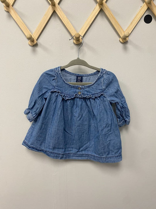 Denim Baby Gap Shirt Dress, 0-3M