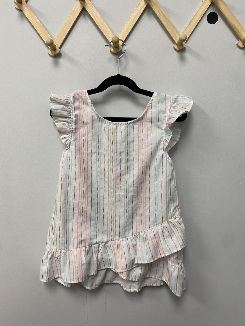 White + Multi Penelope Mack Dress Shirt, 10Y