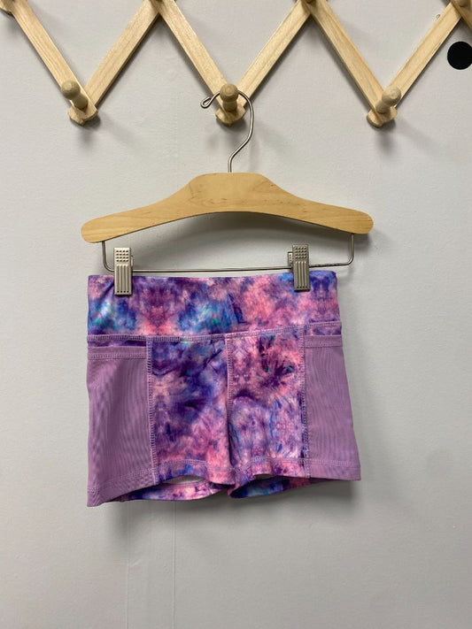 Purple Galaxy Jilly Yoga Shorts, 6Y