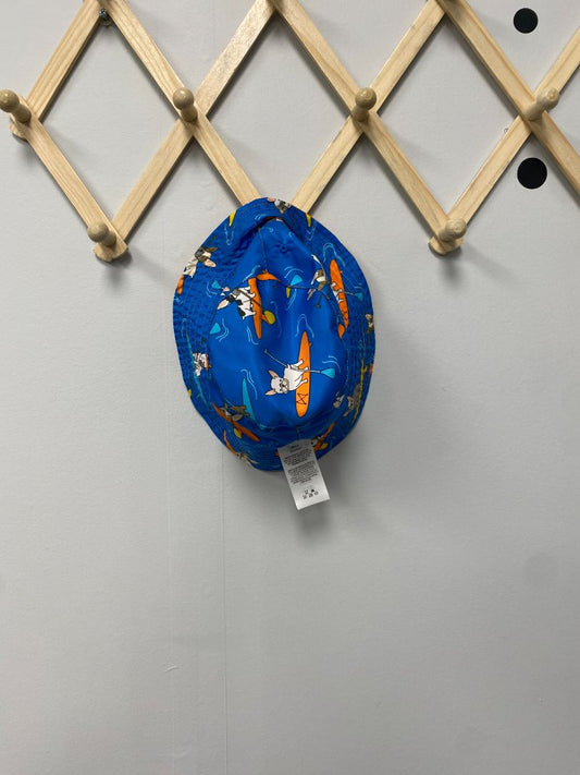Blue + Orange UV Skinz Reversible Sun Hat, 5T