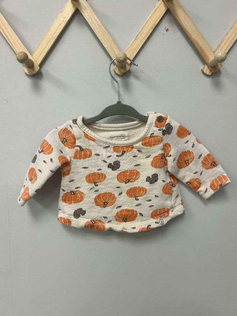 Orange Pumpkin Little Planet Sweater, NB