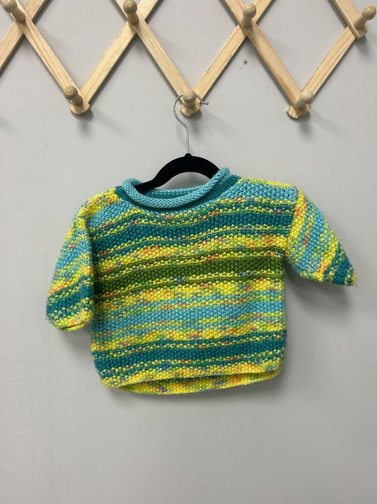 Green + Blue Knit Sweater, 2T?