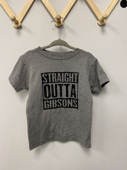Grey  Straight Outta Gibsons T-shirt, 3T