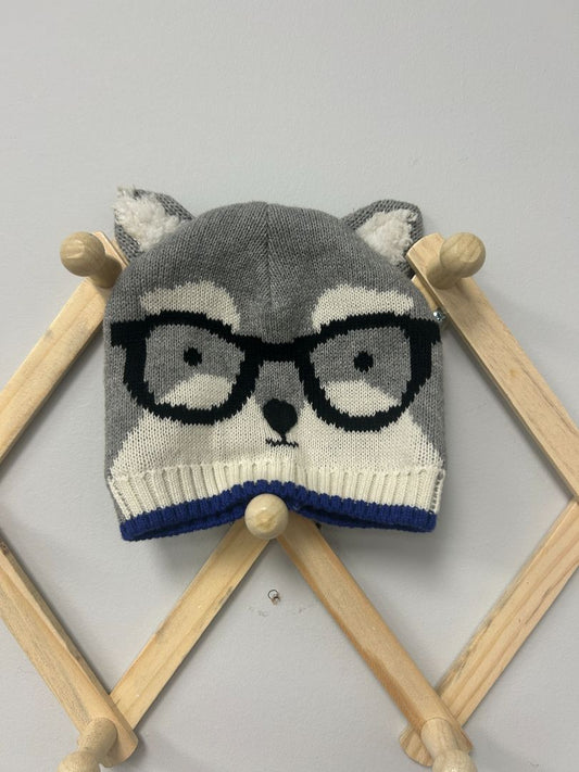 Grey + Blue Bear Hat