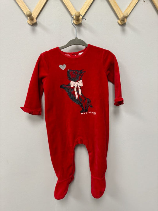 Red Petit Lem Pajamas, 6M