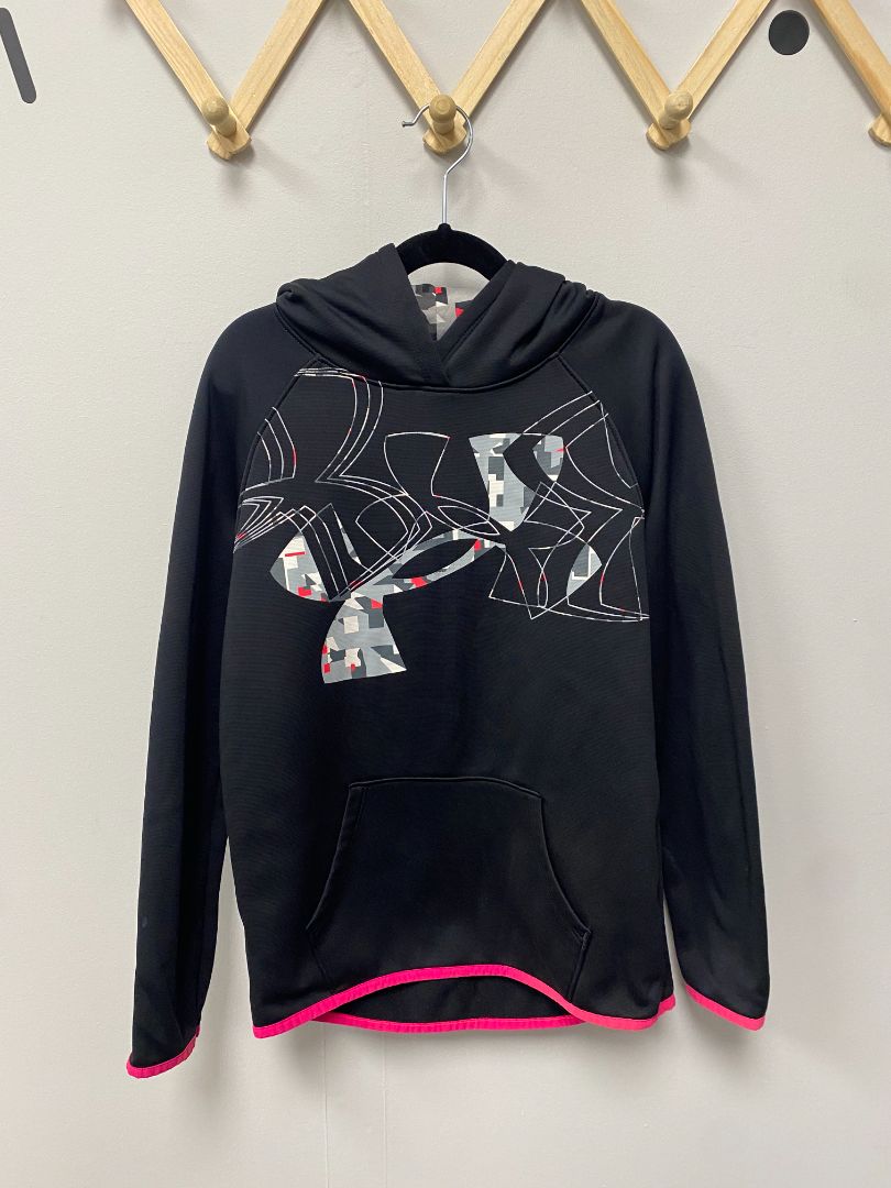 Black Under Armour Hoodie, Youth Medium
