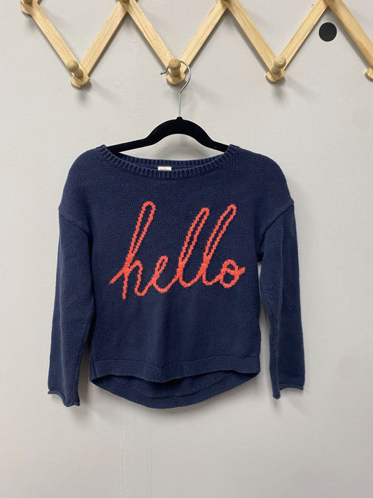 Navy OshKosh Knit Hello Sweater, 5T