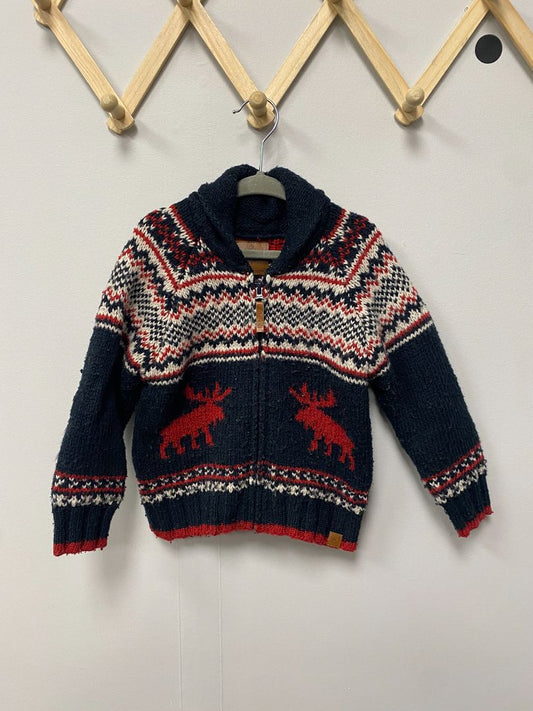 Navy Blue Canadiana Knit Sweater, 2-3T