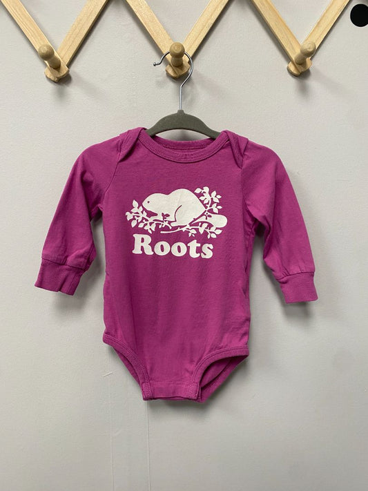 Pink Roots Longsleeve Bodysuit, 3-6M