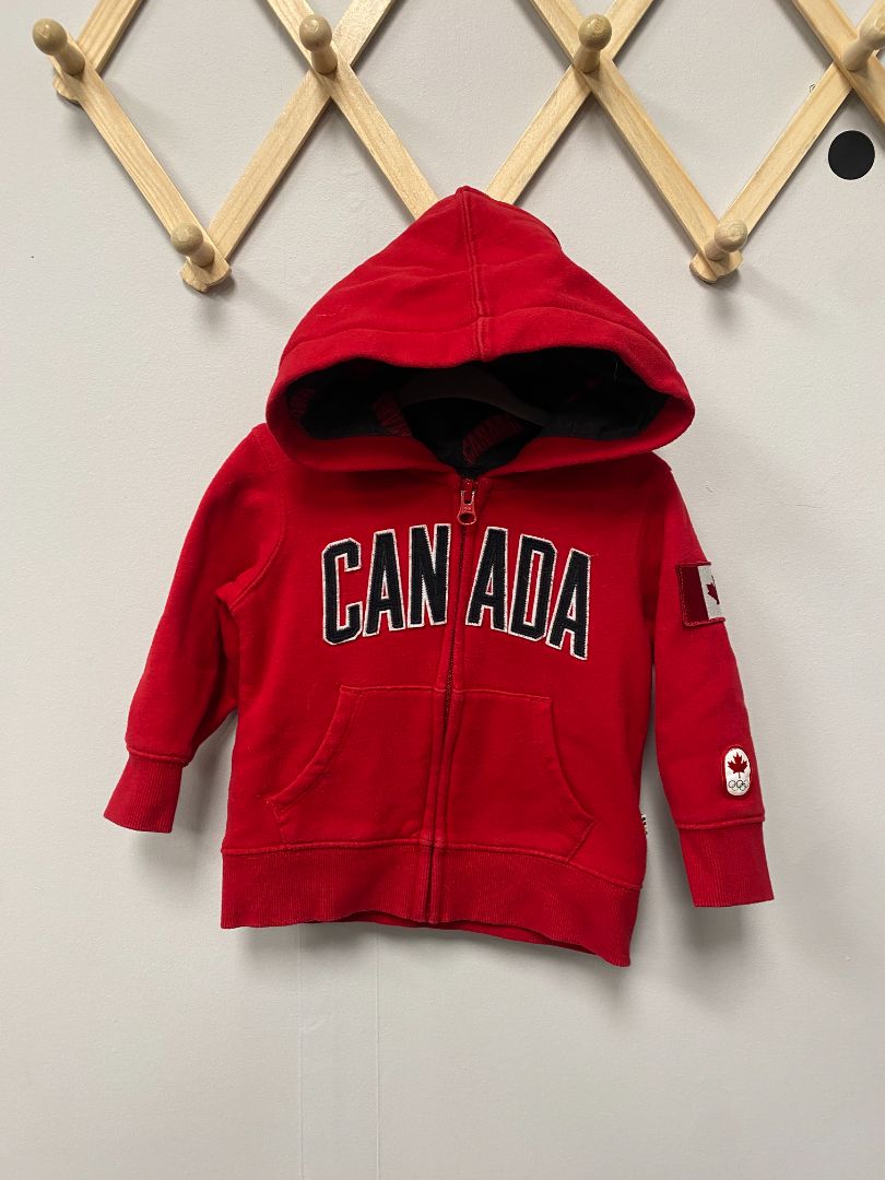Red Olympics Team Canada Zip Hoodie, 6-12M