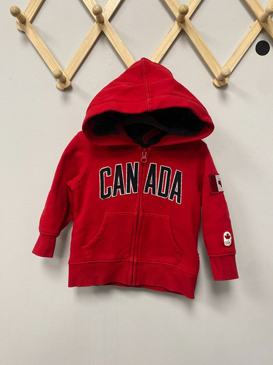 Red Olympics Team Canada Zip Hoodie, 6-12M