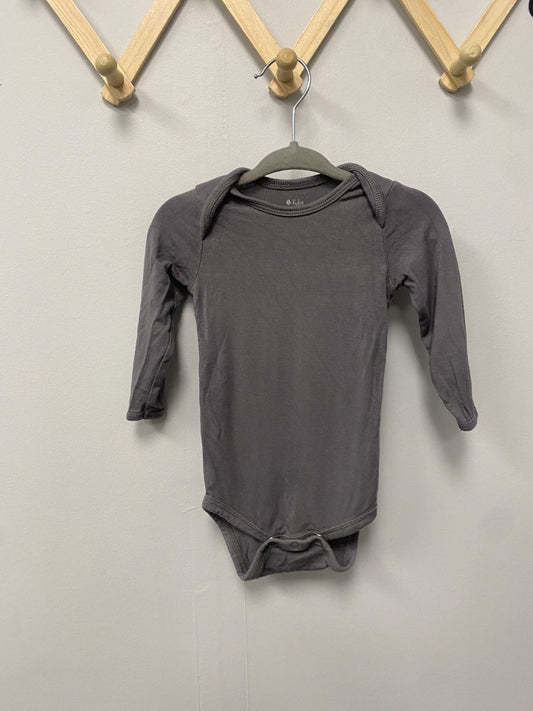Grey Kyte Baby Longsleeve Bodysuit, 3-6M