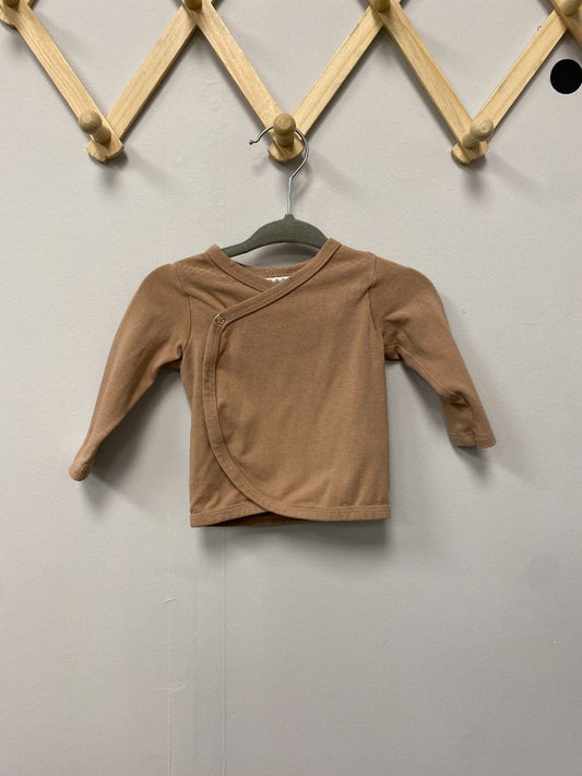 Light Brown Jax + Lennon Longsleeve Shirt, 0-6M