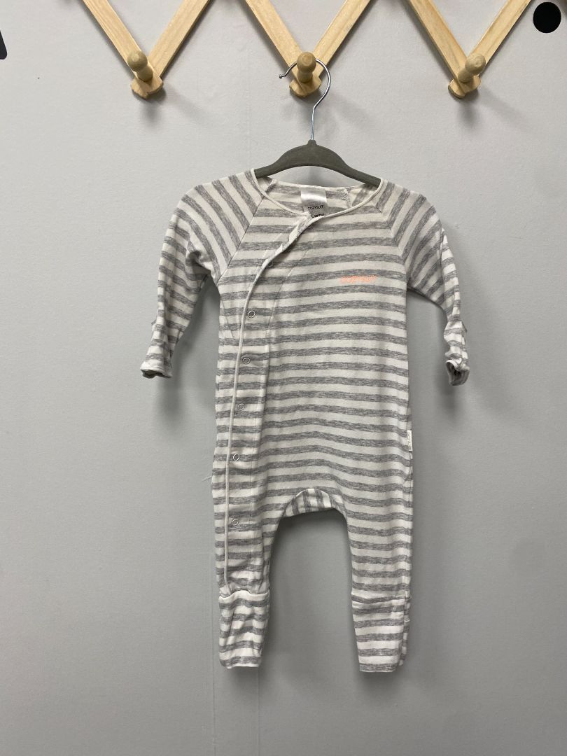 White + Grey Bonds Cozysuit, 0-3M