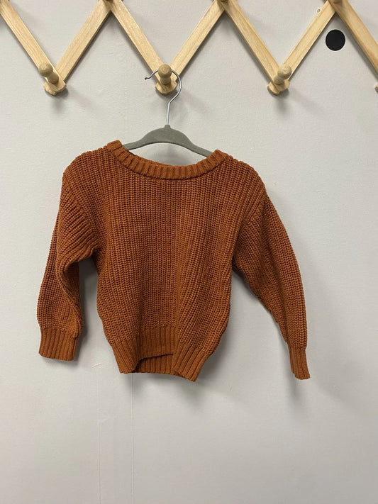 Burnt Orange Mebie Baby Sweater, 6-12M