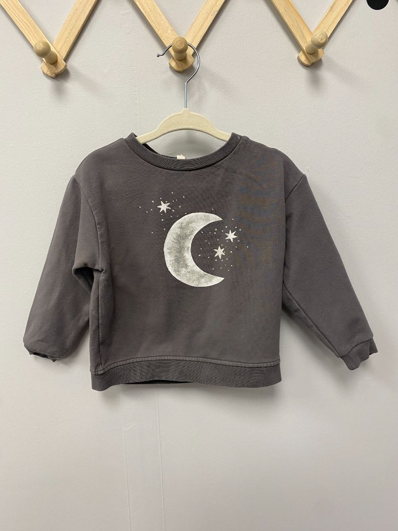Grey Quincy Mae Crewneck, 18-24M