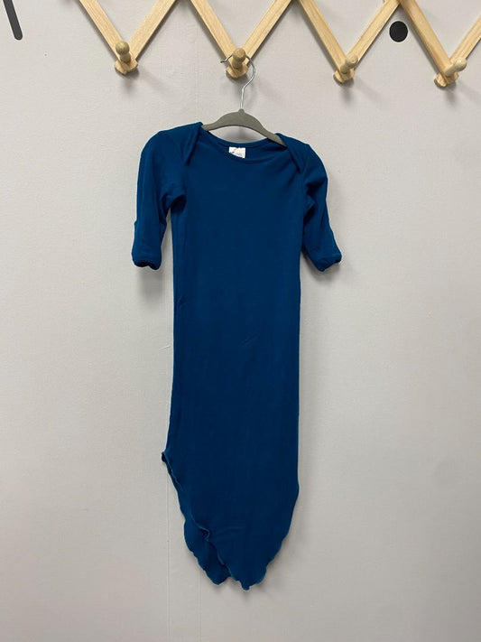 Teal Modern Baby Knot Gown, 0-3M