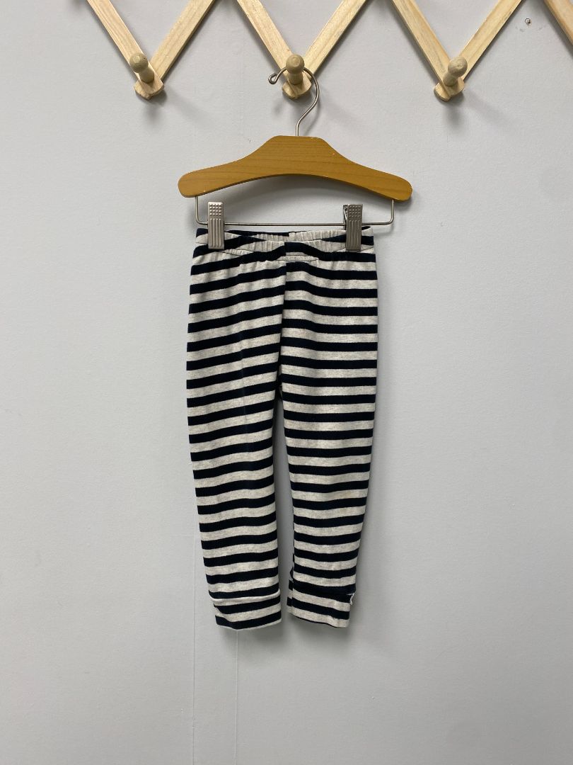 White + Navy Little+ Lively Pants, 18-24M