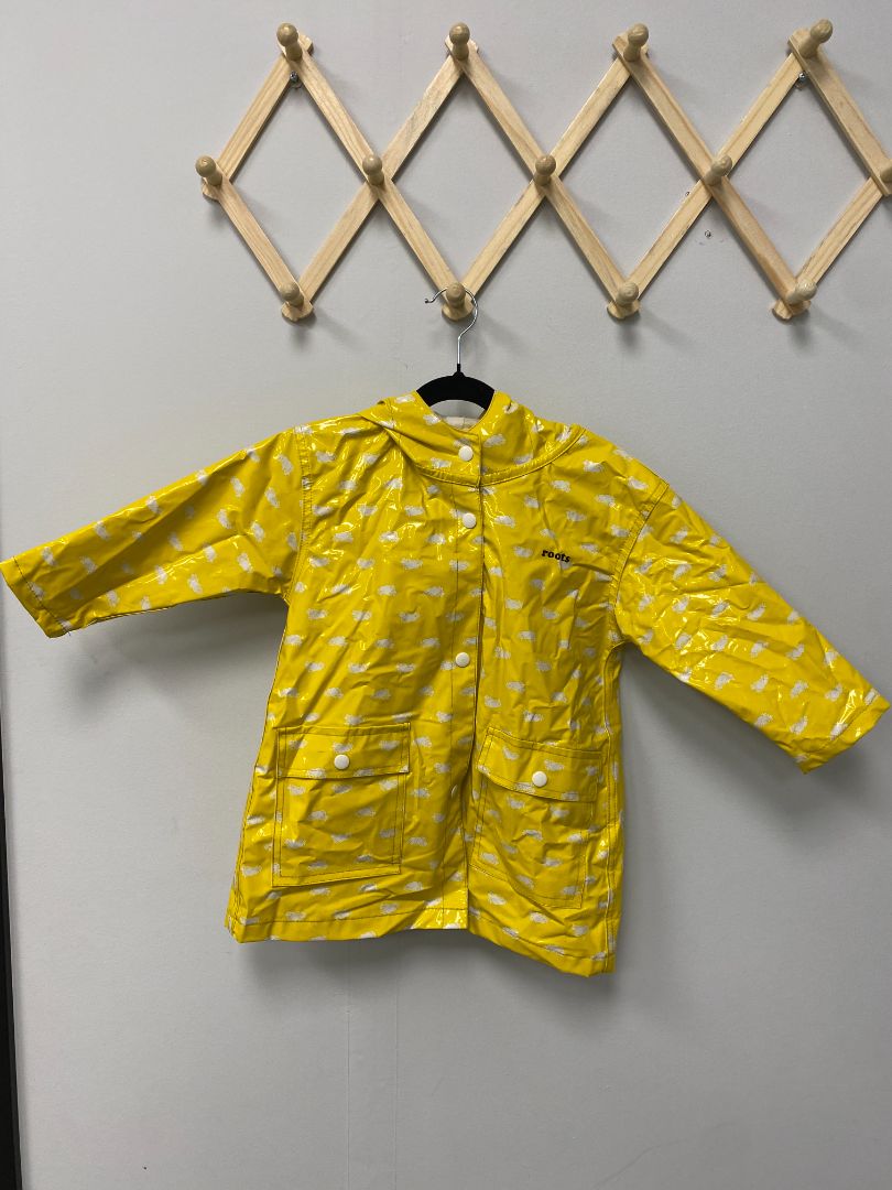 Yellow Roots Rain Jacket, 2T