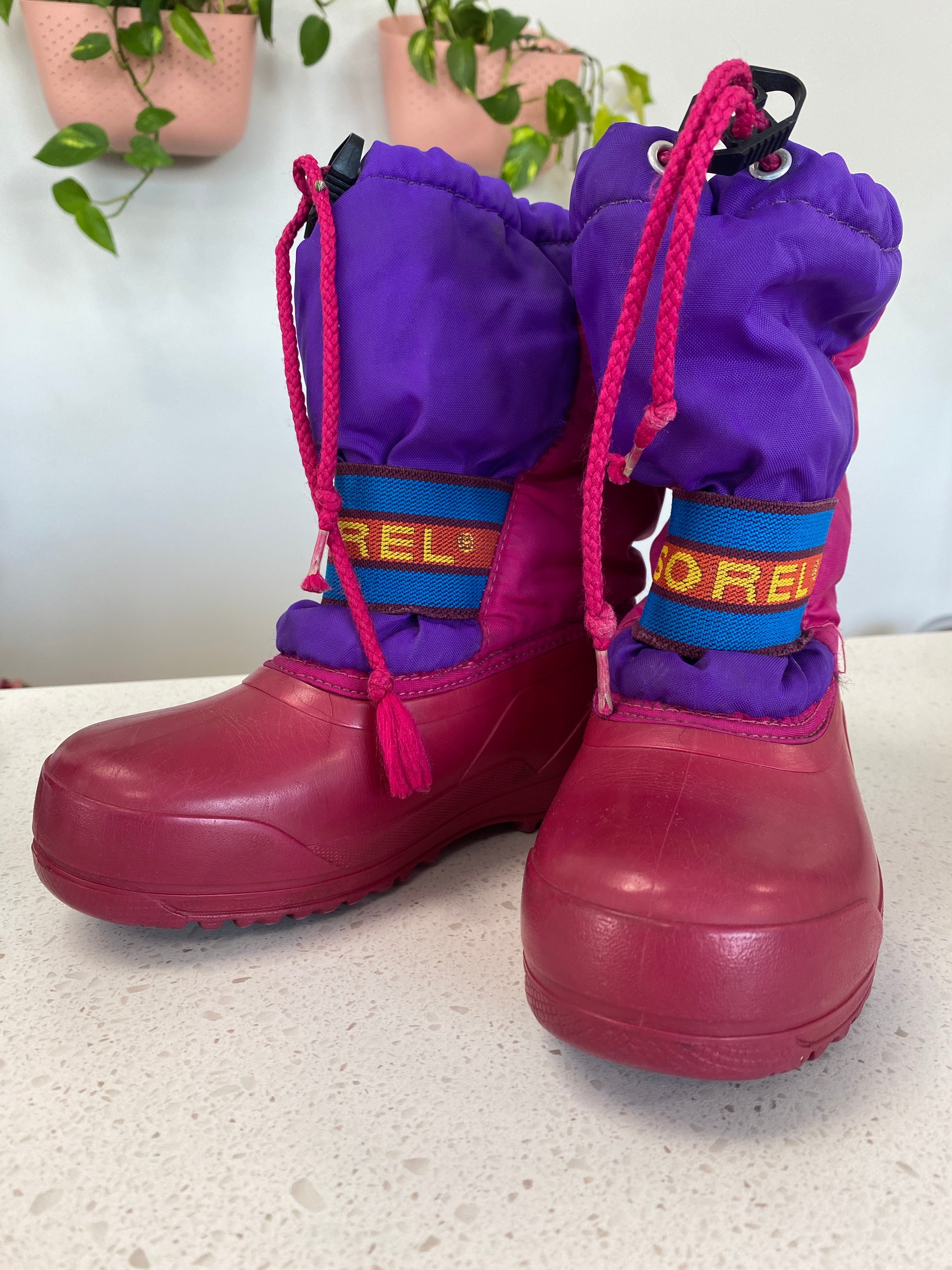 Purple Pink Sorel Snow Boots C13