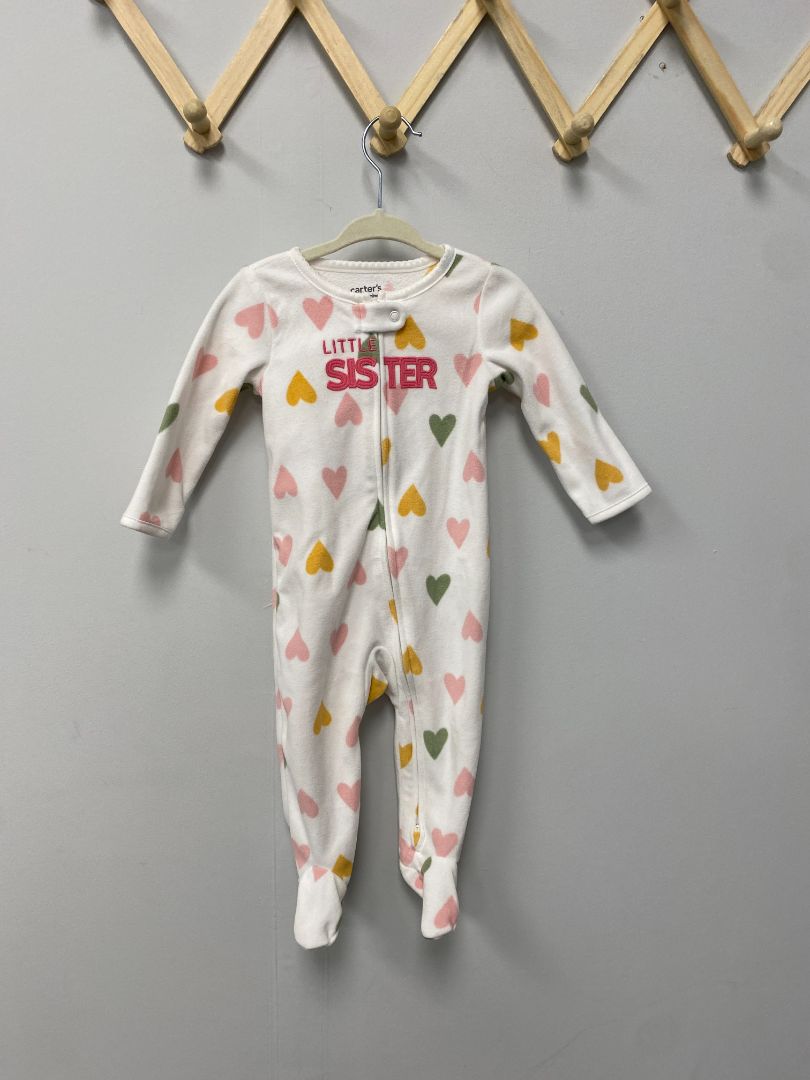 White Carters Pajamas, 6-9M